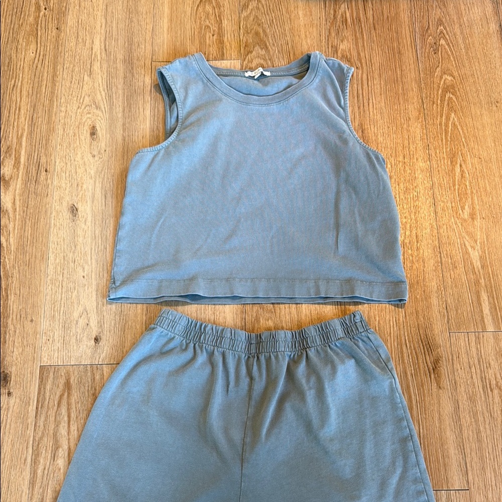 Z Supply Green/Blue Casual Set - Both items top and pants